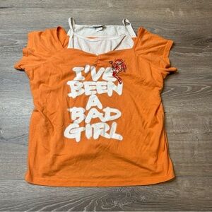 Y2K Baby Tee Small Big Logo 1X I’ve Been A Bad Girl Lil Devil